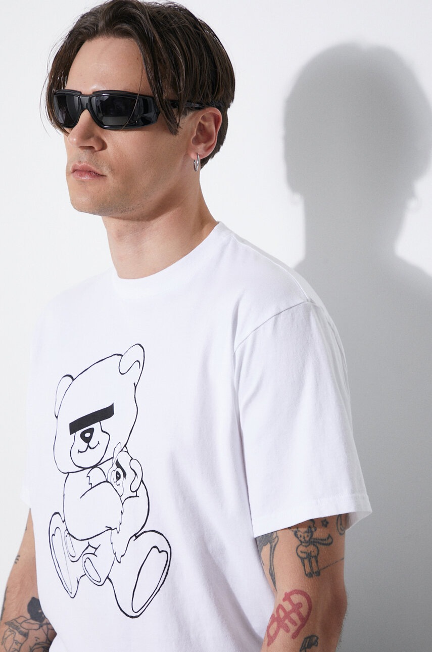Undercover t-shirt bawełniany męski kolor biały z nadrukiem UB0D3802