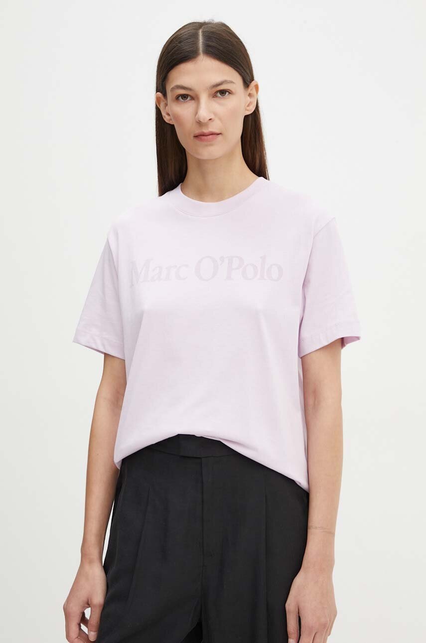 

Памучна тениска Marc O'Polo в лилаво 406201251503, Виолетов