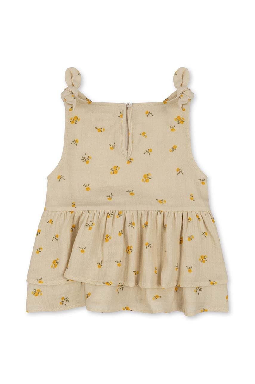 Детский хлопковый топ Konges Sløjd цвет бежевый Детский хлопковый топ Konges Sløjd цвет бежевый