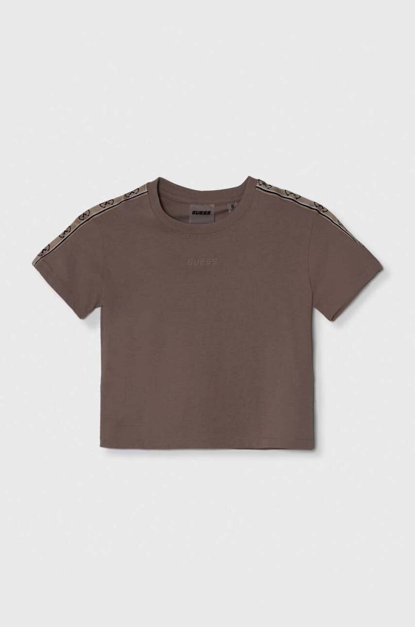 Детская хлопковая футболка Guess цвет розовый Детская хлопковая футболка Guess цвет розовый