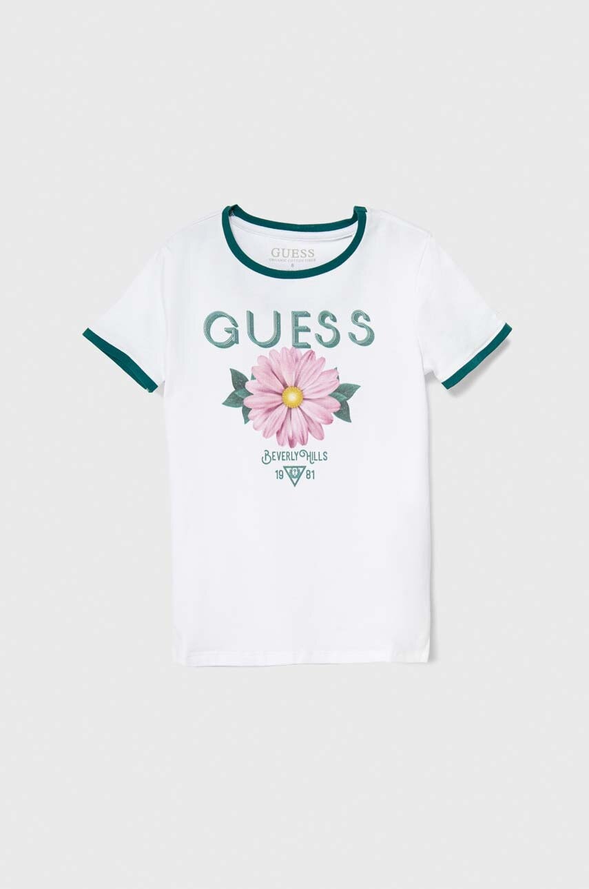 Детская футболка Guess цвет белый Детская футболка Guess цвет белый