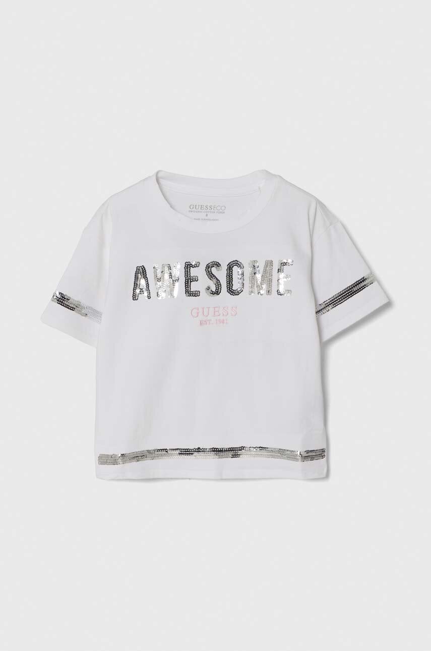 Детская футболка Guess цвет белый Детская футболка Guess цвет белый