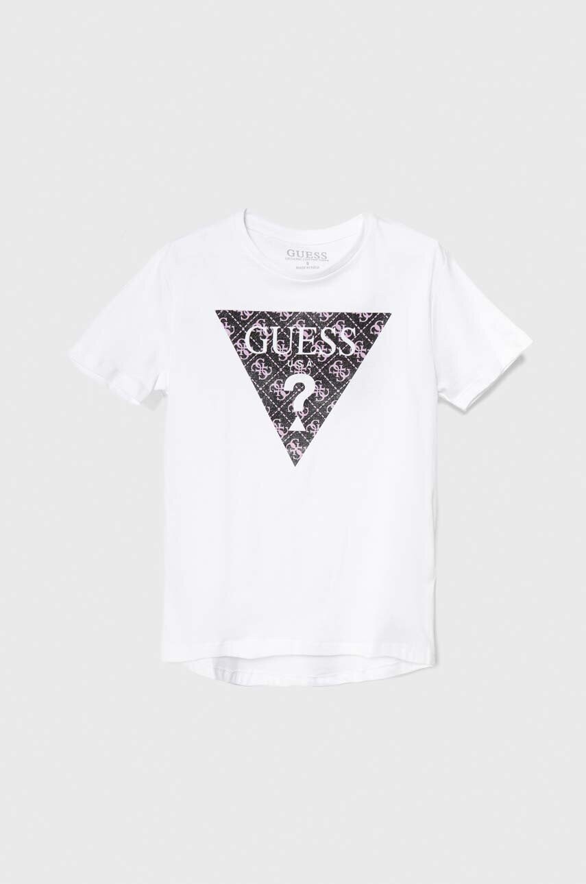 

Детска тениска Guess в бяло, Бял