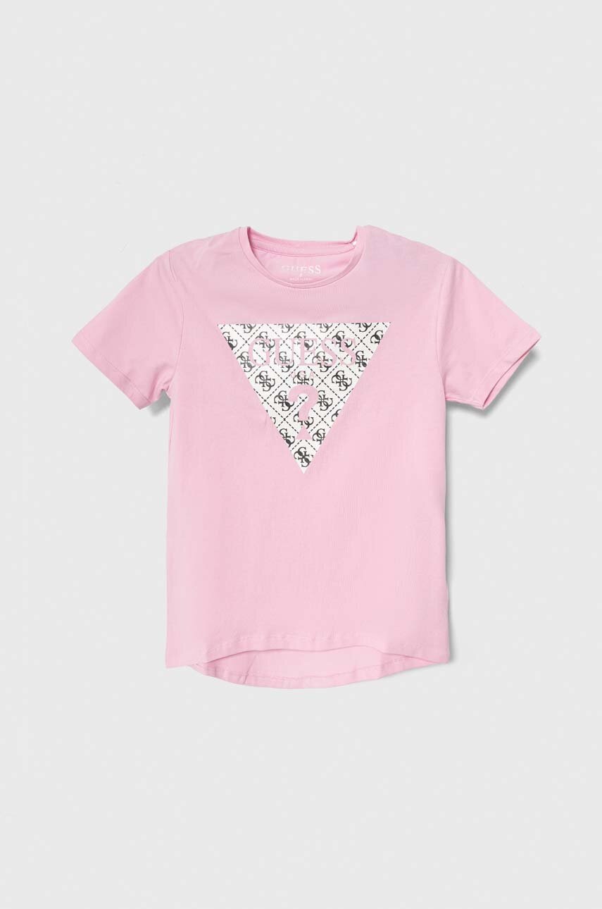 

Детская футболка Guess цвет розовый
