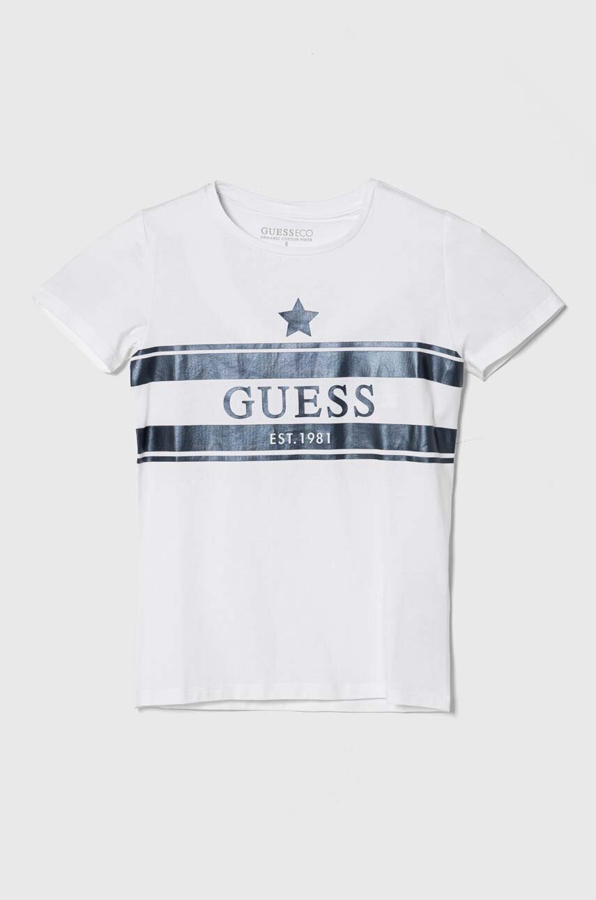 Детская футболка Guess цвет белый Детская футболка Guess цвет белый