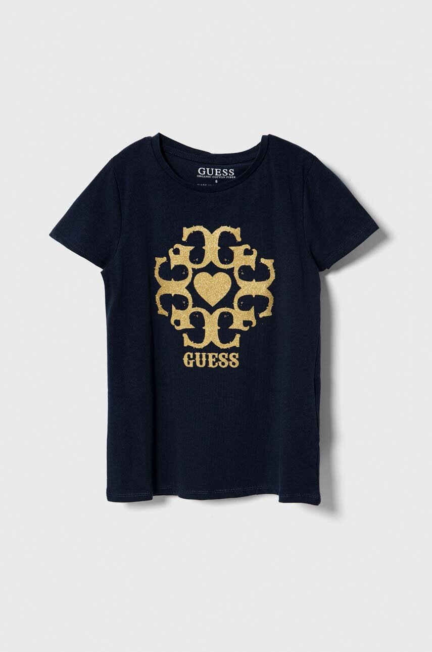 Детская футболка Guess цвет синий Детская футболка Guess цвет синий
