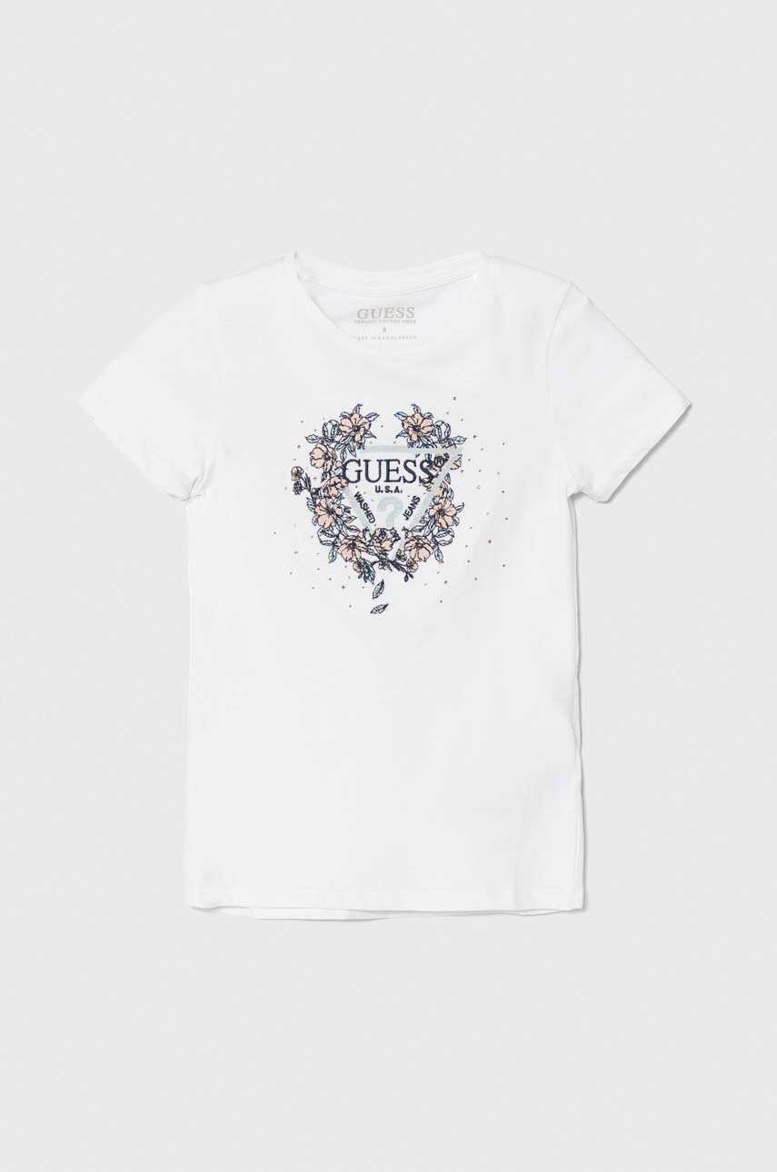 Детская футболка Guess цвет белый Детская футболка Guess цвет белый