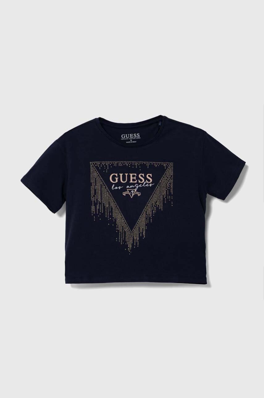 

Детска тениска Guess в тъмносиньо, Тъмносин