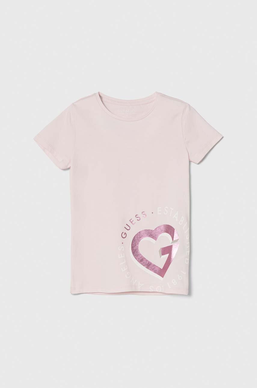 Детская футболка Guess цвет розовый