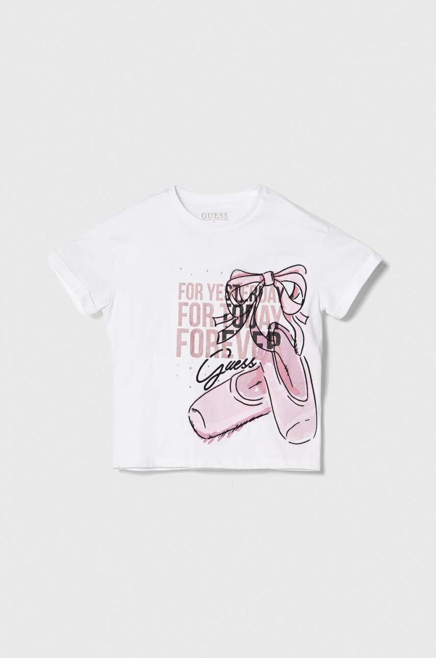 

Детска тениска Guess в бяло, Бял