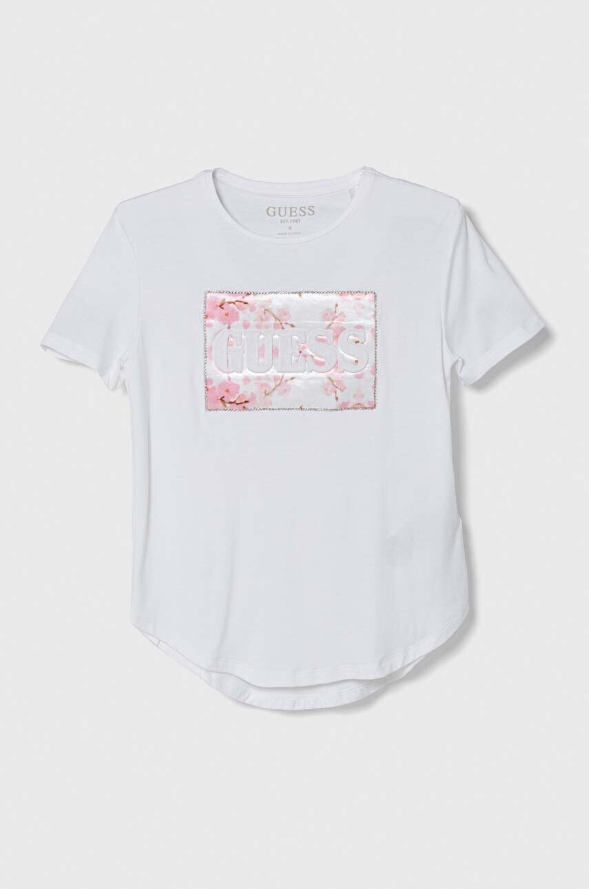 

Дитяча футболка Guess колір білий