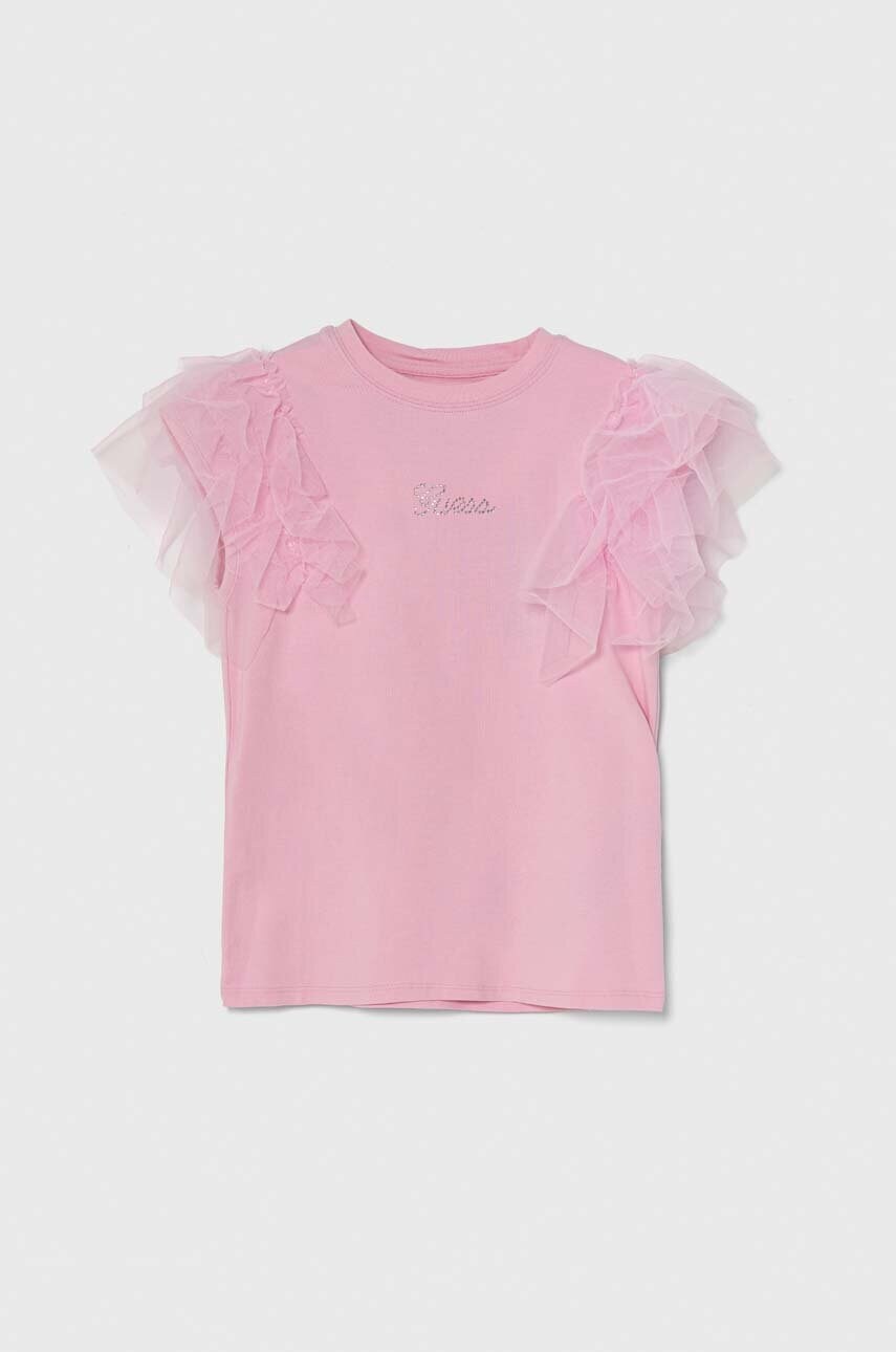 

Дитяча футболка Guess колір рожевий