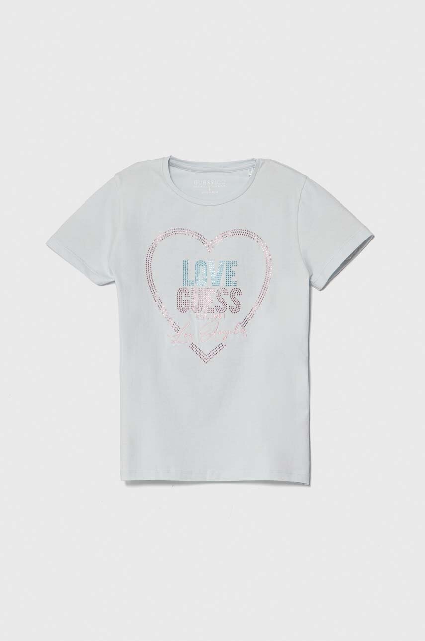 

Детска тениска Guess в синьо, Син