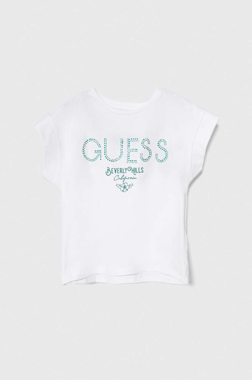Детская футболка Guess цвет белый Детская футболка Guess цвет белый