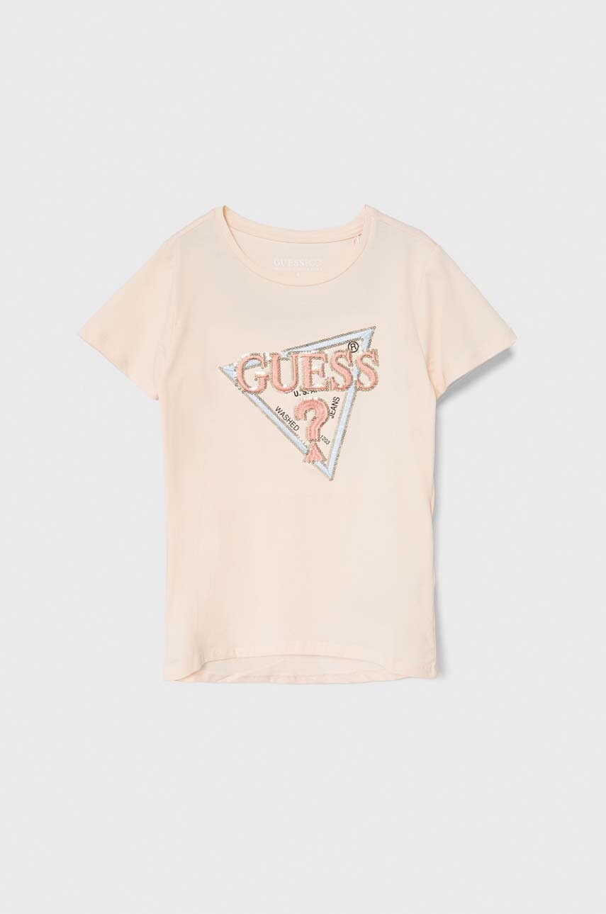 

Детска тениска Guess в оранжево, Оранжев