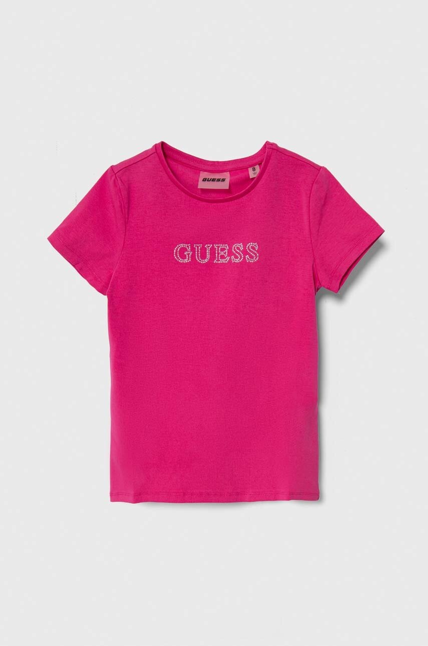 

Детска тениска Guess в розово, Розов
