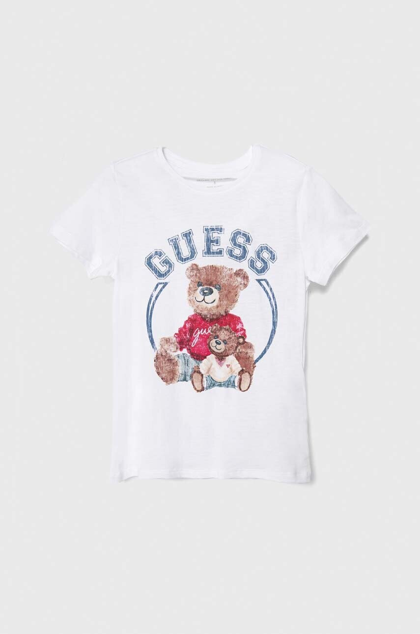 

Дитяча футболка Guess колір білий