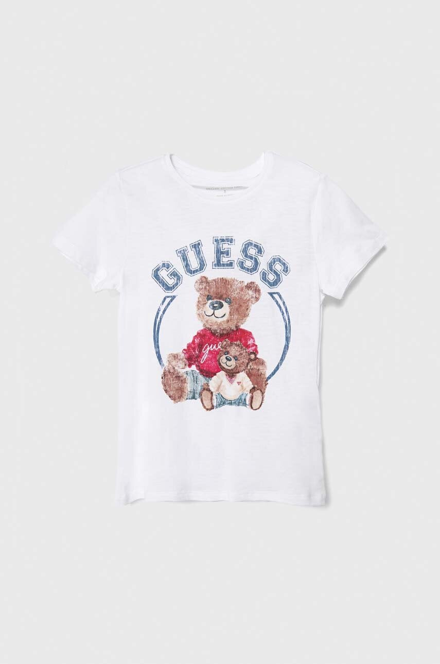 Детская футболка Guess цвет белый Детская футболка Guess цвет белый