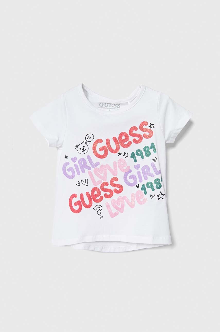 

Дитяча футболка Guess колір білий