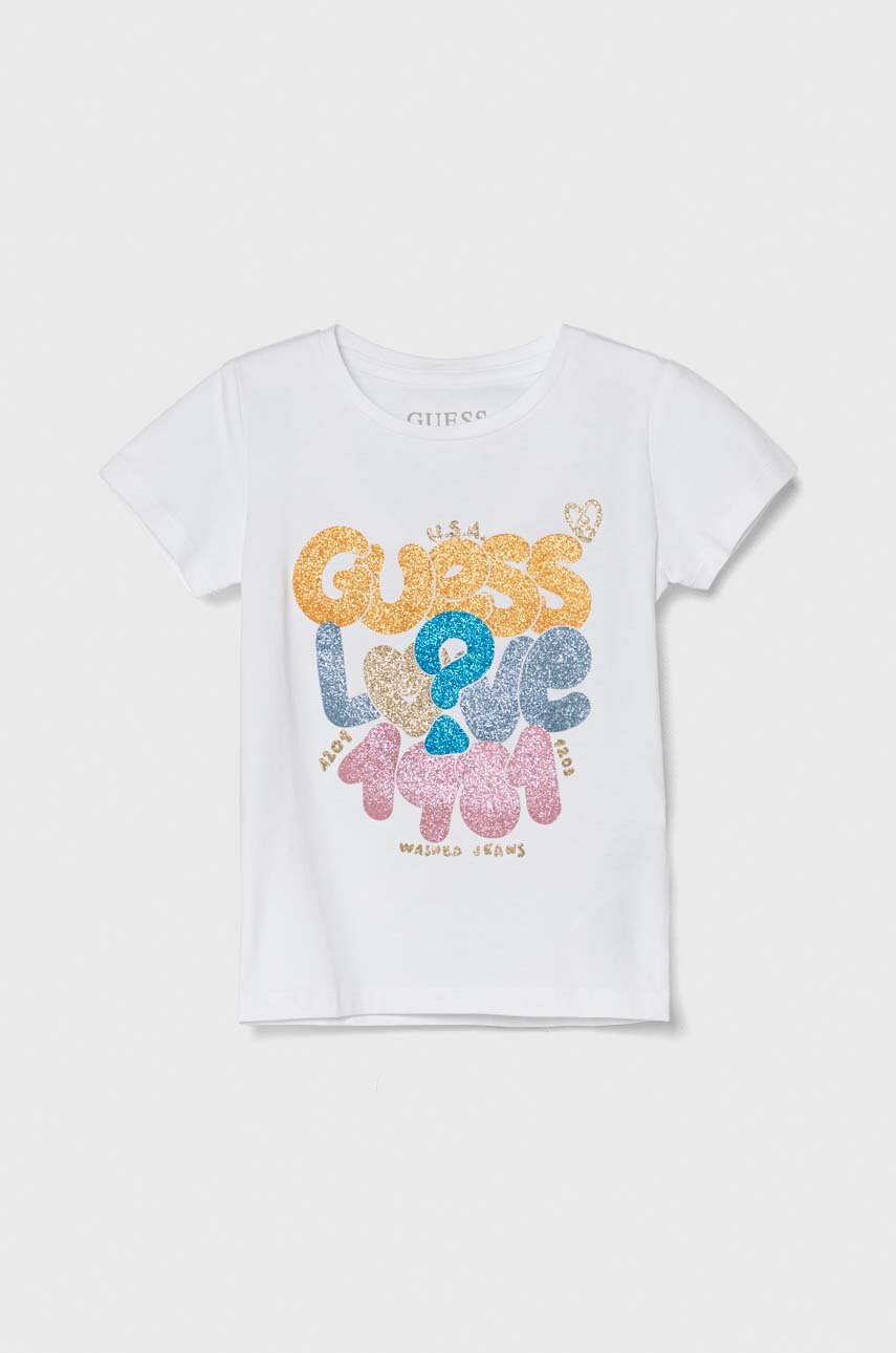 

Детска тениска Guess в бяло, Бял