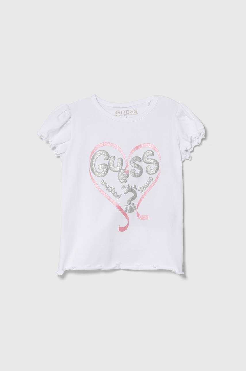 

Детска тениска Guess в бяло, Бял