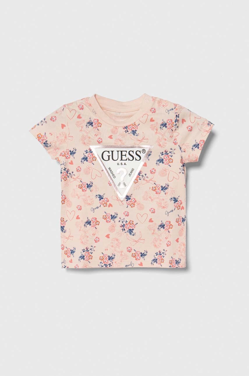 Детская футболка Guess цвет розовый Детская футболка Guess цвет розовый