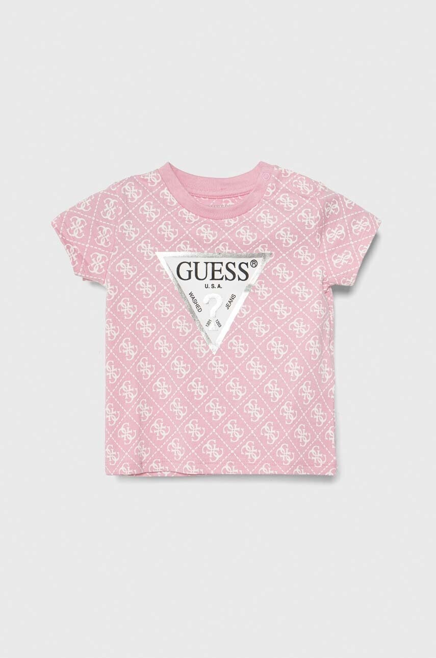 

Дитяча футболка Guess колір рожевий