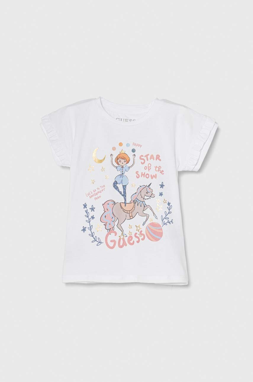 

Дитяча футболка Guess колір білий