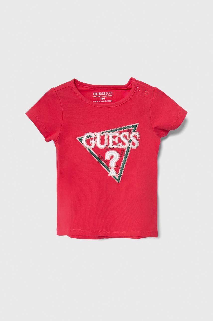

Детска тениска Guess в розово, Розов