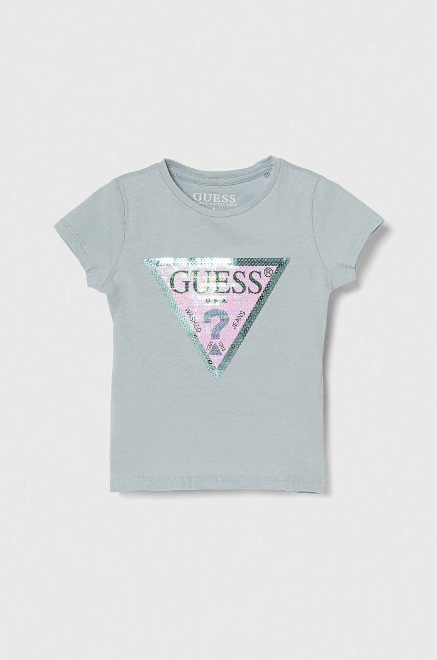 

Детска тениска Guess в синьо, Син