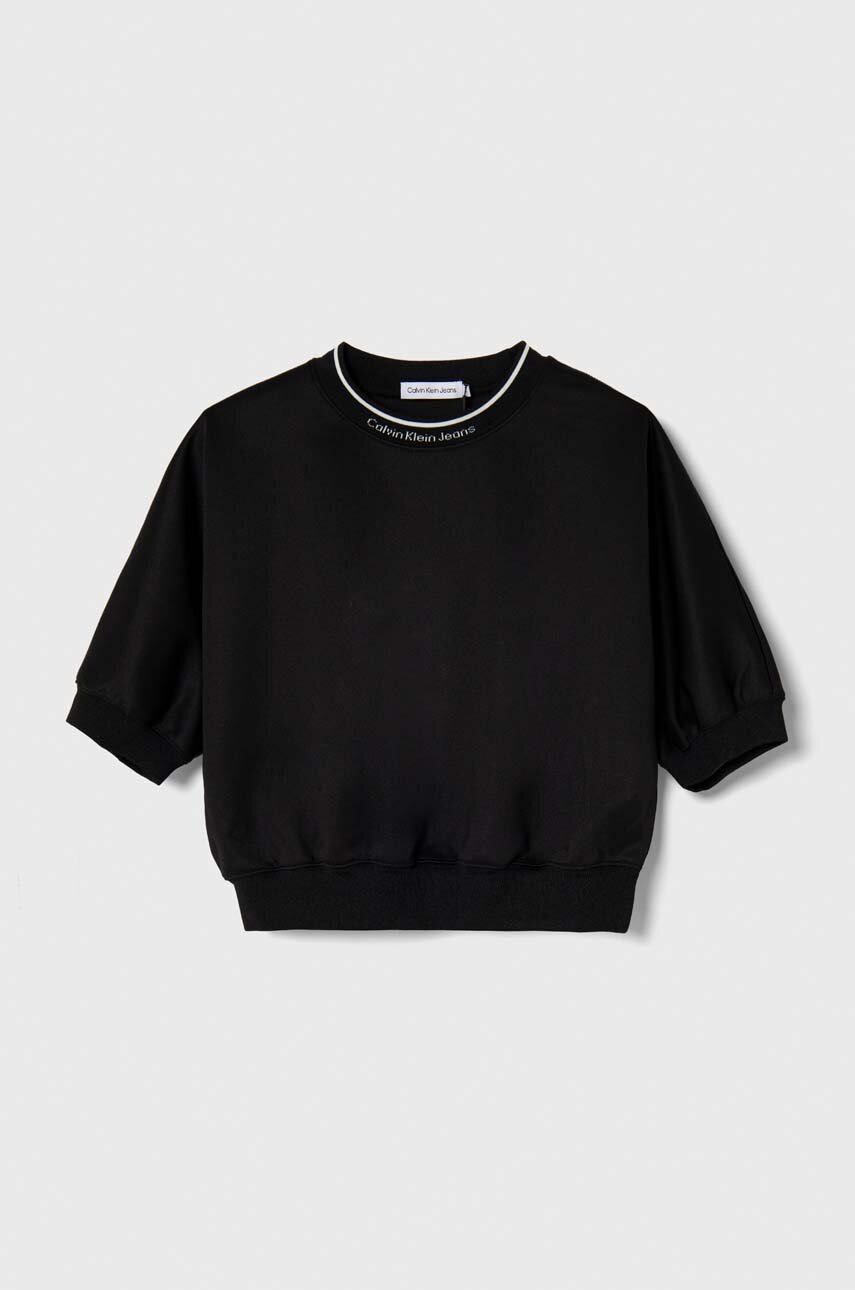 

Детска тениска Calvin Klein Jeans в черно, Черен