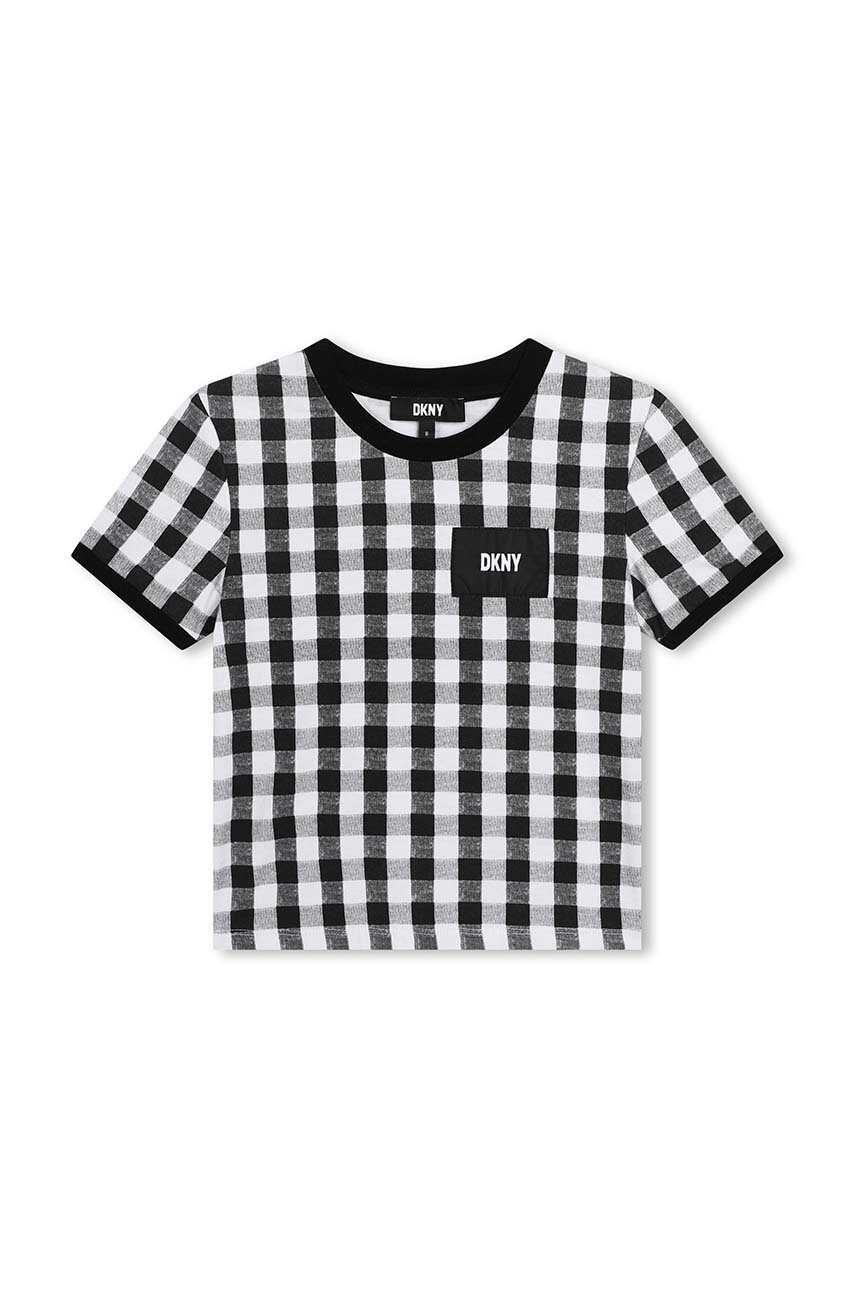 Дитяча футболка Dkny колір чорний