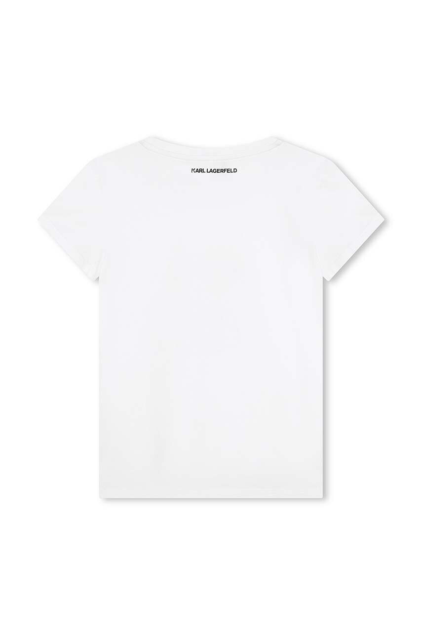 Karl Lagerfeld tricou copii culoarea alb