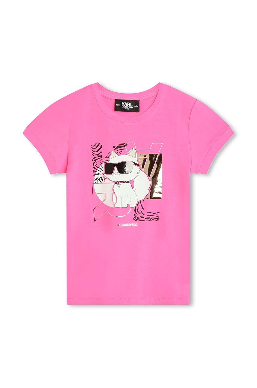 Детская футболка Karl Lagerfeld цвет розовый в Ивано-Франковске Детская футболка Karl Lagerfeld цвет розовый в Ивано-Франковске