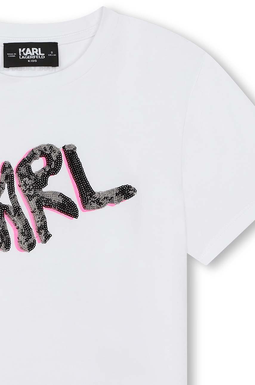 Dětské tričko Karl Lagerfeld bílá barva Z30114.156.162 162