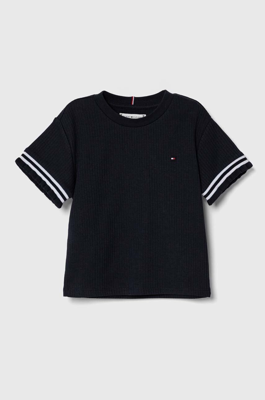 

Дитяча бавовняна футболка Tommy Hilfiger колір синій