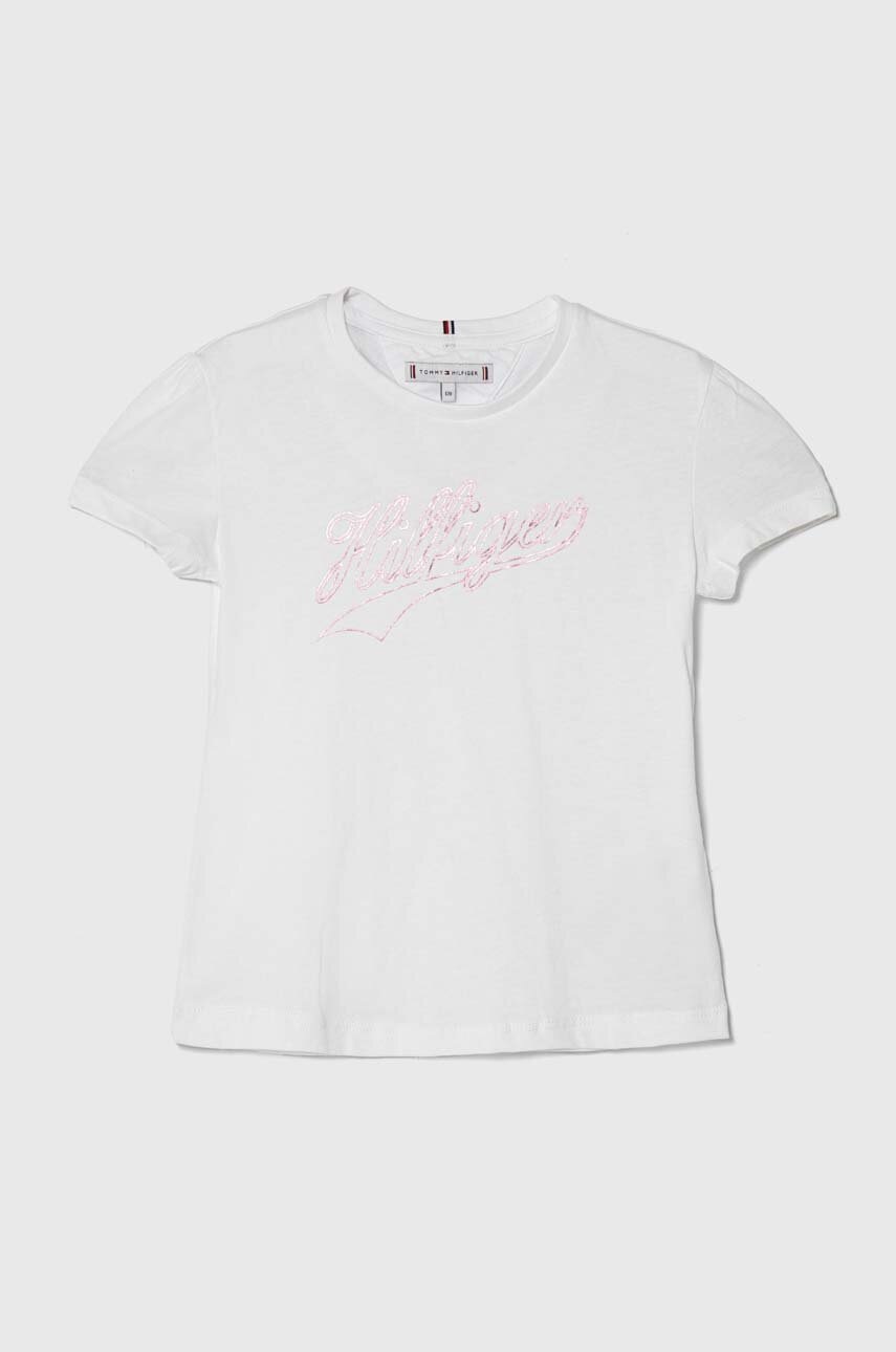 

Детска тениска Tommy Hilfiger в бяло, Бял