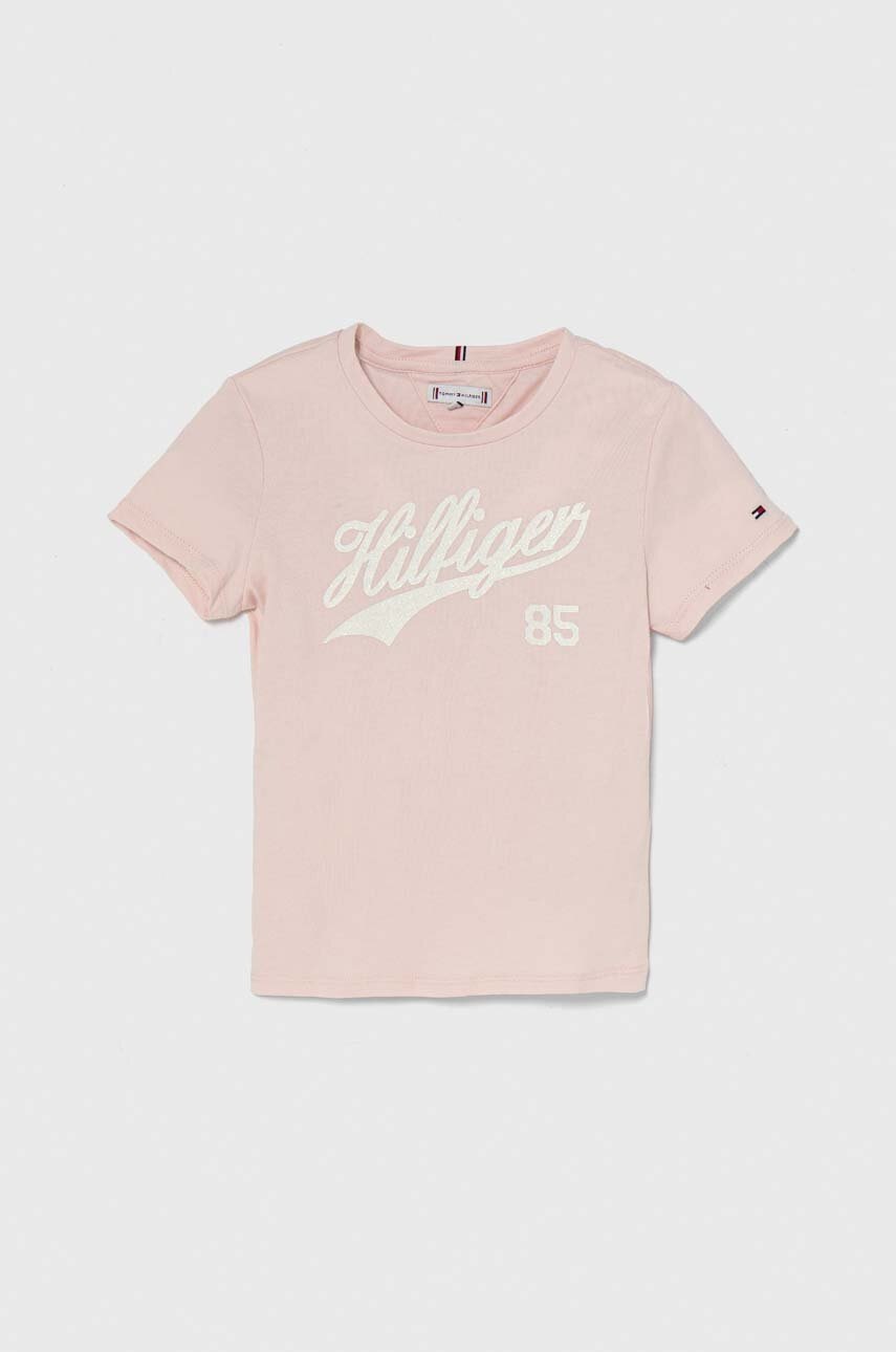 

Детска тениска Tommy Hilfiger в розово, Розов