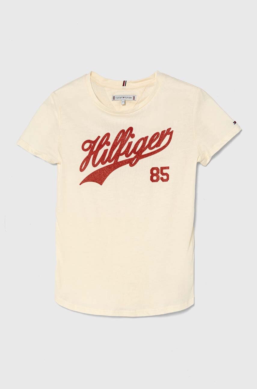 

Детская футболка Tommy Hilfiger цвет бежевый