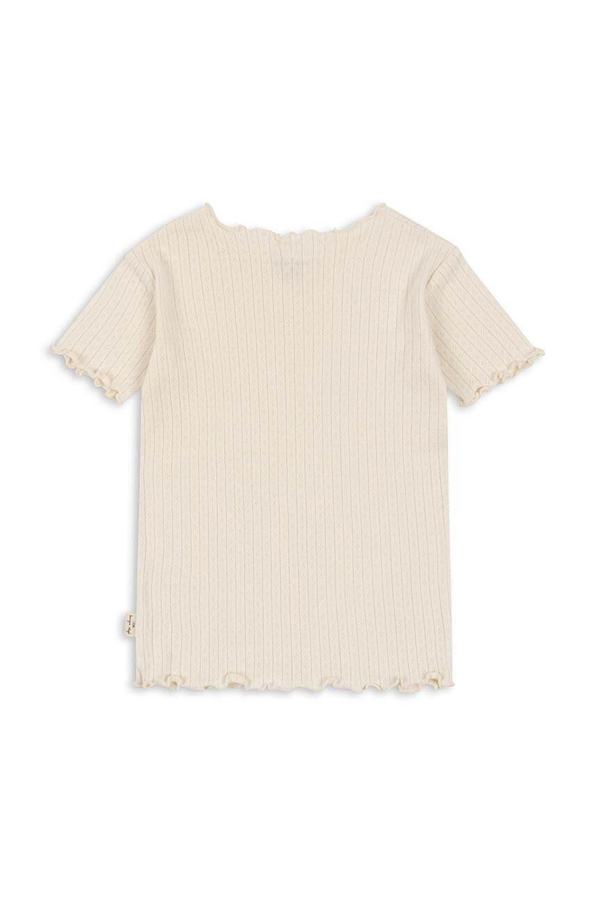 Дитяча бавовняна футболка Konges Sløjd колір білий