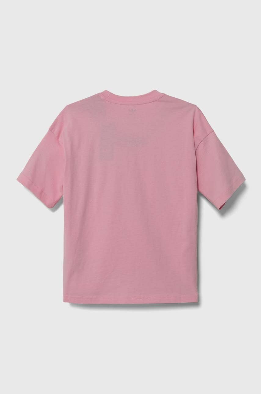 Детская хлопковая футболка adidas Originals цвет розовый Детская хлопковая футболка adidas Originals цвет розовый