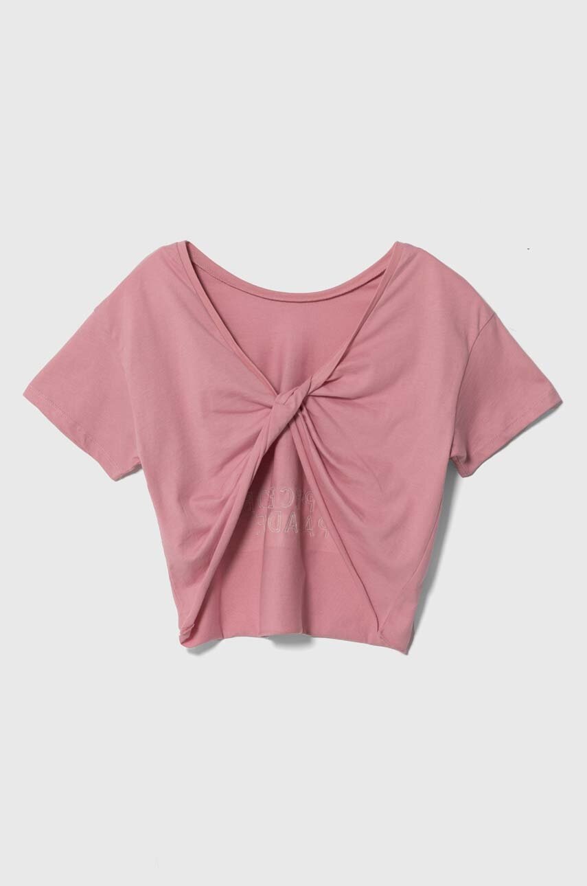 Детская хлопковая футболка Sisley цвет розовый в Луцке Детская хлопковая футболка Sisley цвет розовый в Луцке