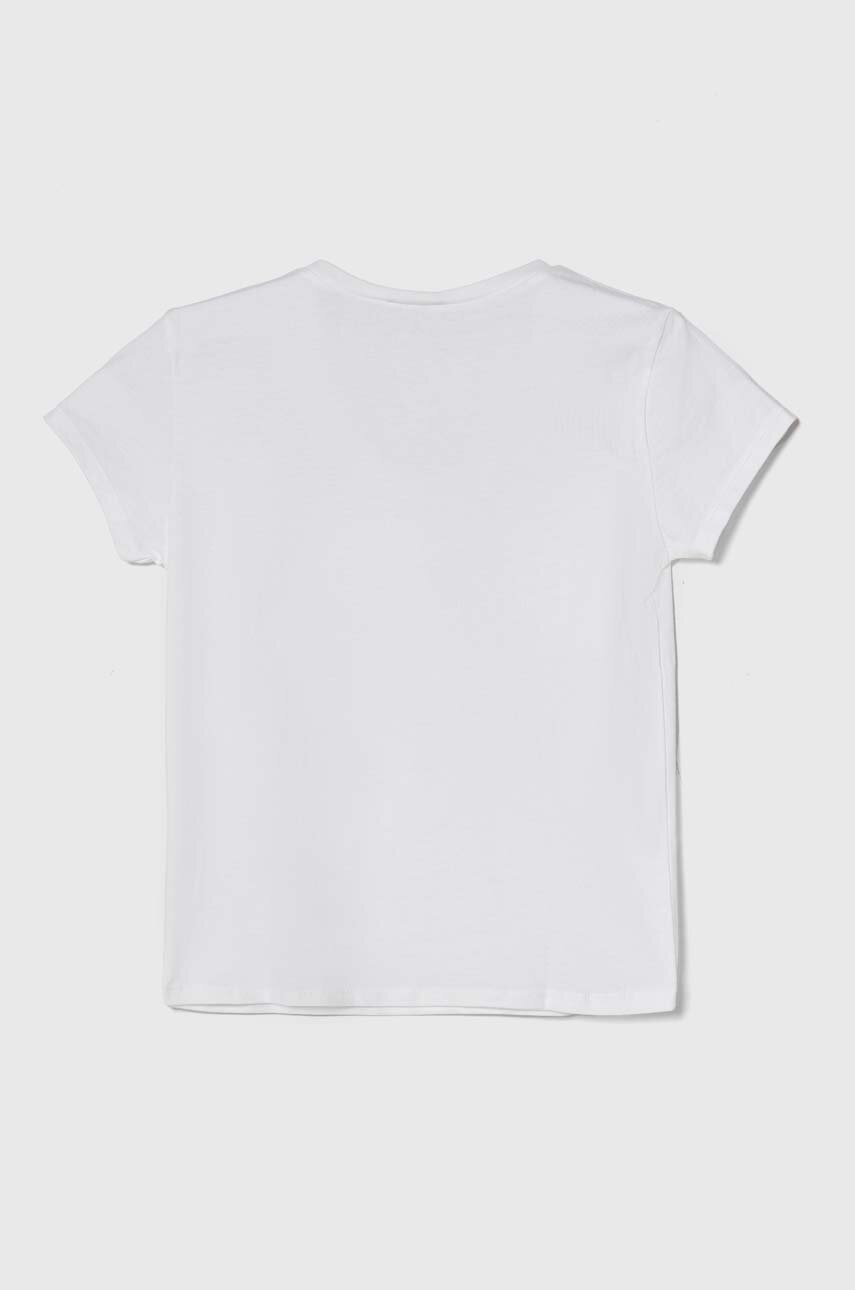 Дитяча бавовняна футболка United Colors of Benetton колір білий