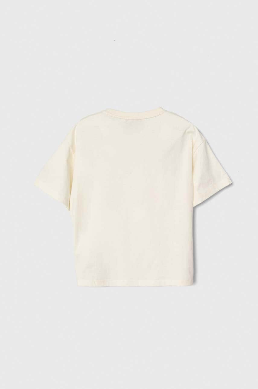 Детская хлопковая футболка Emporio Armani цвет бежевый Детская хлопковая футболка Emporio Armani цвет бежевый