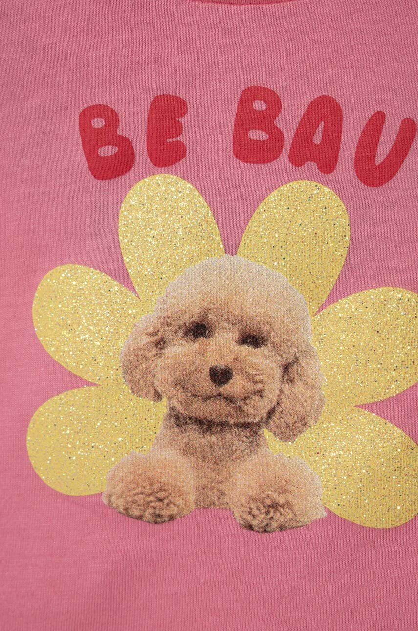 Детская хлопковая футболка United Colors of Benetton цвет розовый Детская хлопковая футболка United Colors of Benetton цвет розовый