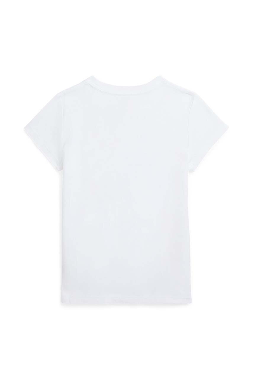 Детская хлопковая футболка Polo Ralph Lauren цвет белый Детская хлопковая футболка Polo Ralph Lauren цвет белый