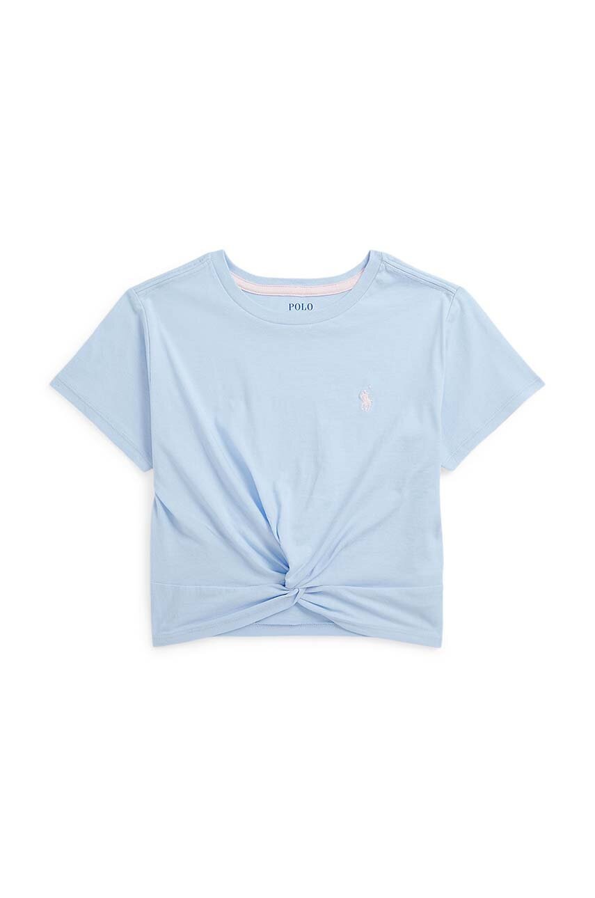 

Детска памучна тениска Polo Ralph Lauren в синьо, Син