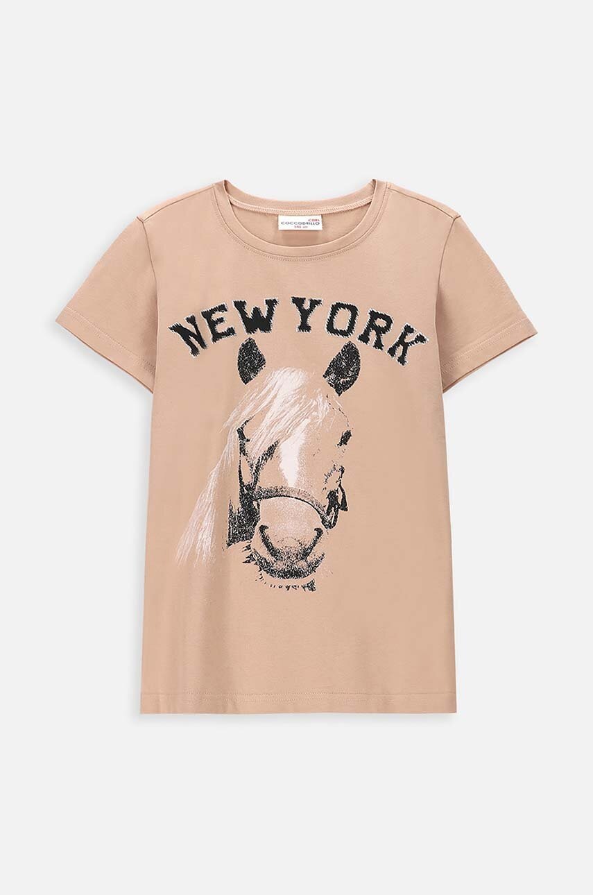 Детская футболка Coccodrillo цвет бежевый Детская футболка Coccodrillo цвет бежевый