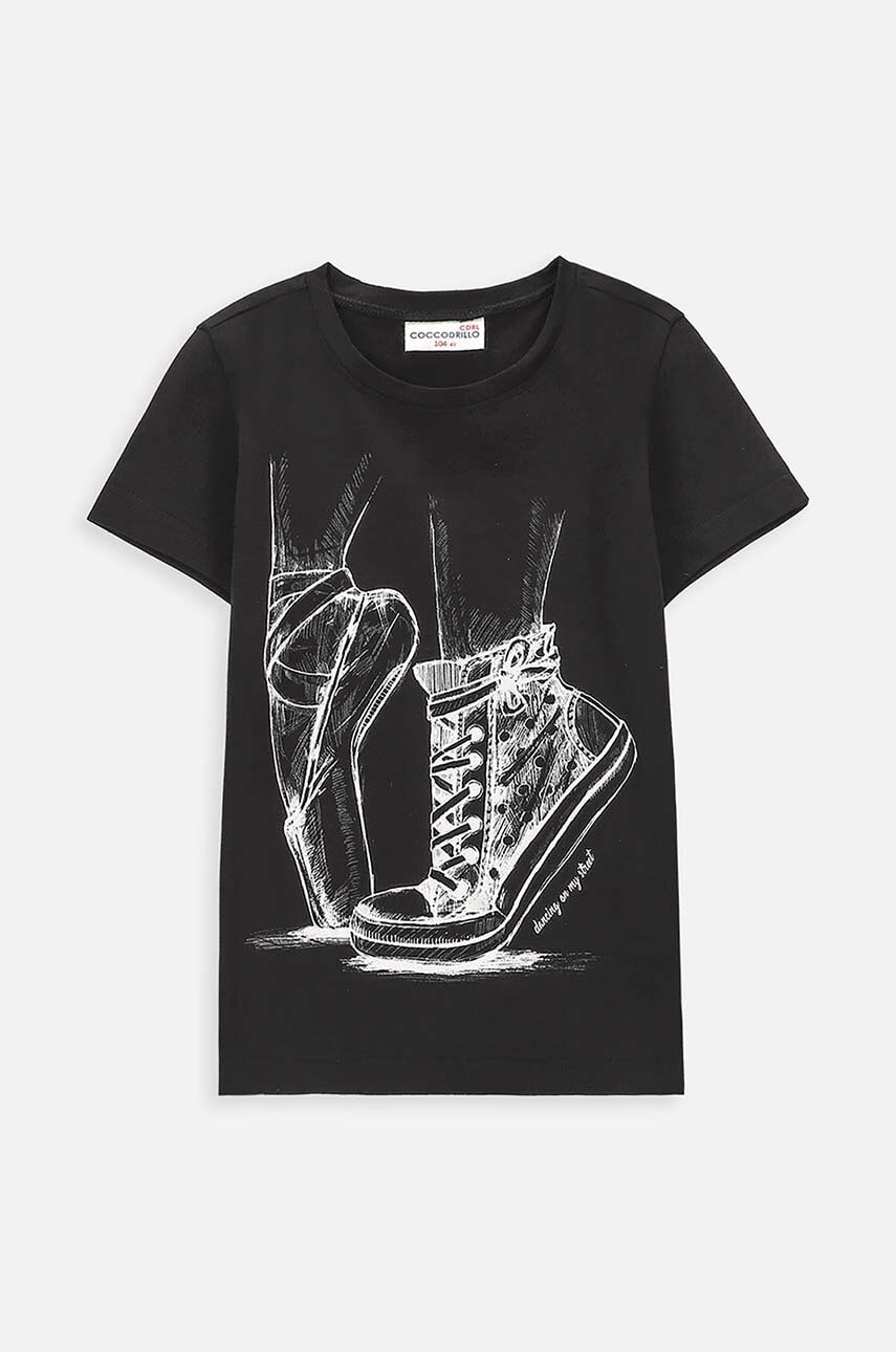 Coccodrillo tricou copii culoarea negru Coccodrillo tricou copii culoarea negru
