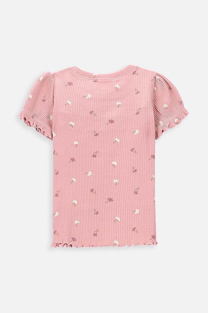 Дитяча футболка Coccodrillo колір рожевий